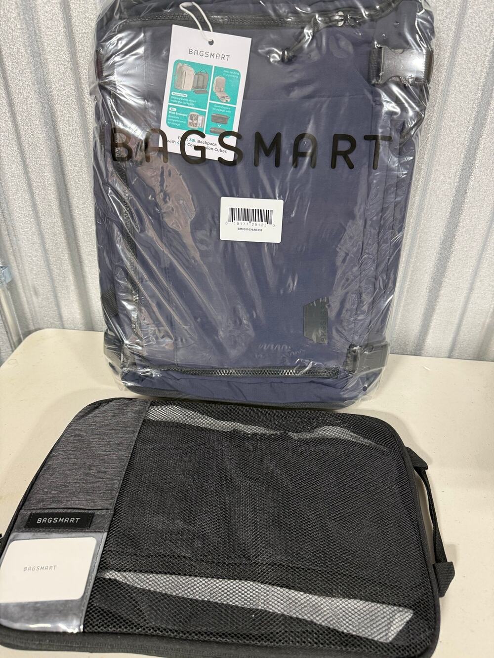 BAGSMART 38L Blast Travel Backpack with 4pcs Compression Cubes